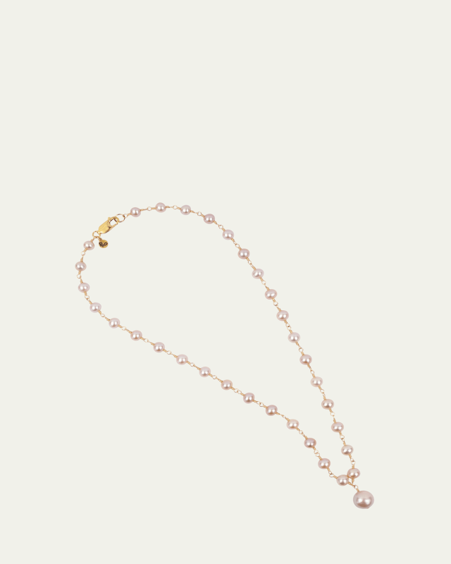 Primrose Necklace with Pearls, 18"L